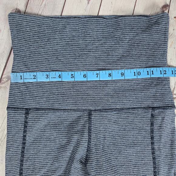 Calvin Klein Performance Navy Stripe Fold Over Leggings S - Picture 8 of 12